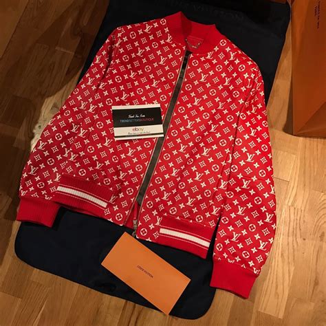 red supreme jacket replica|real supreme stitching.